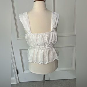 Anthropologie white beachy top